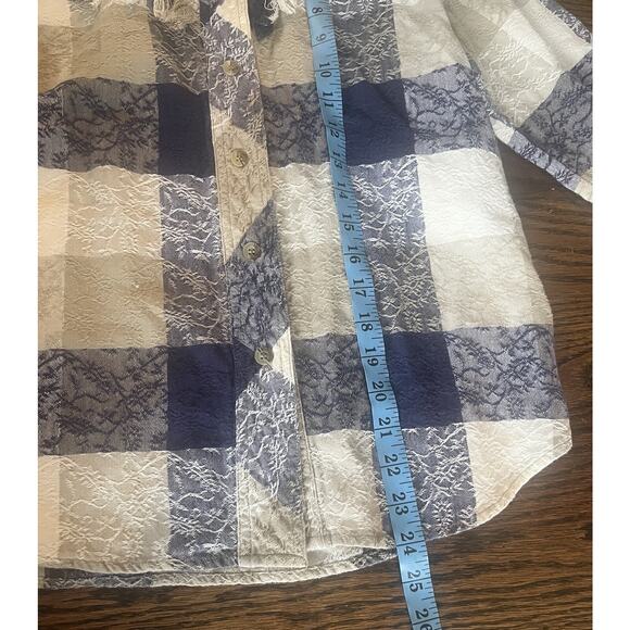 Equestrian Side Saddle Sz. S women VTG cowgirl western shirt fringe cotton fray - Picture 5 of 6